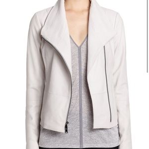 Vince Leather Zip Up Moto Jacket